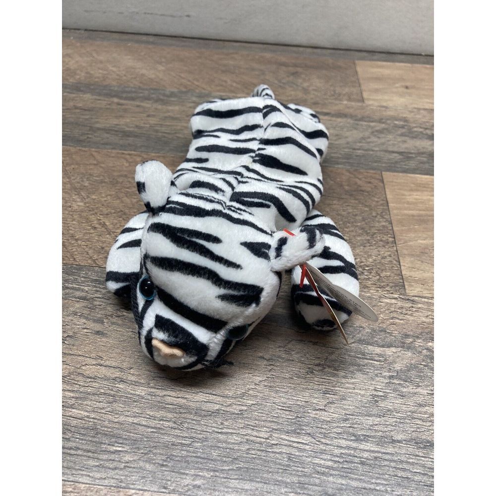 TY Beanie Baby - BLIZZARD the White Tiger (9 inch)